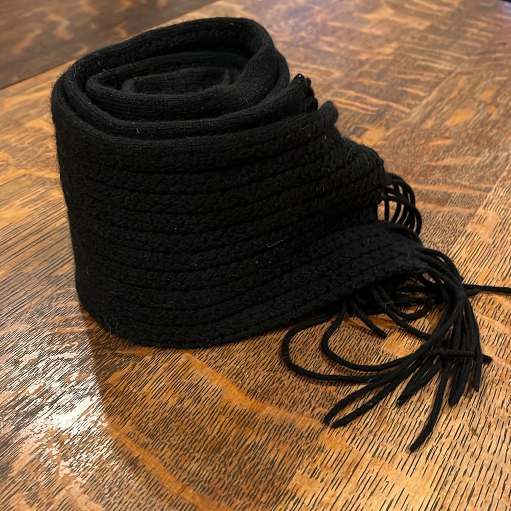 Vintage Ann Taylor Black Cashmere Scarf